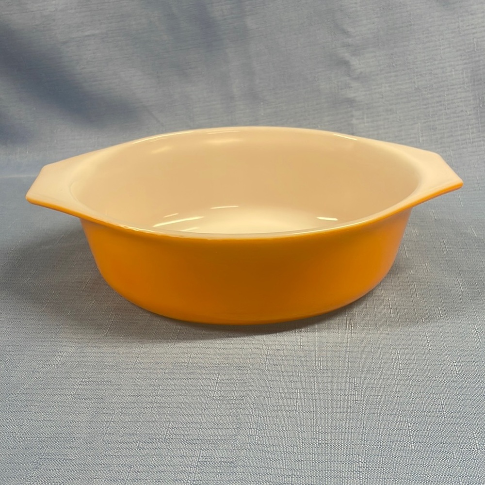 Pyrex Oval Orange Solid Casserole Dish, #043, 1 1/2 QT, NO LID,1960's